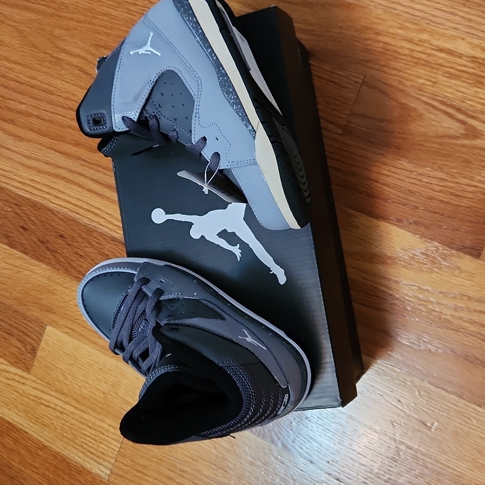 Jordan kids Black and Gray Sneakers